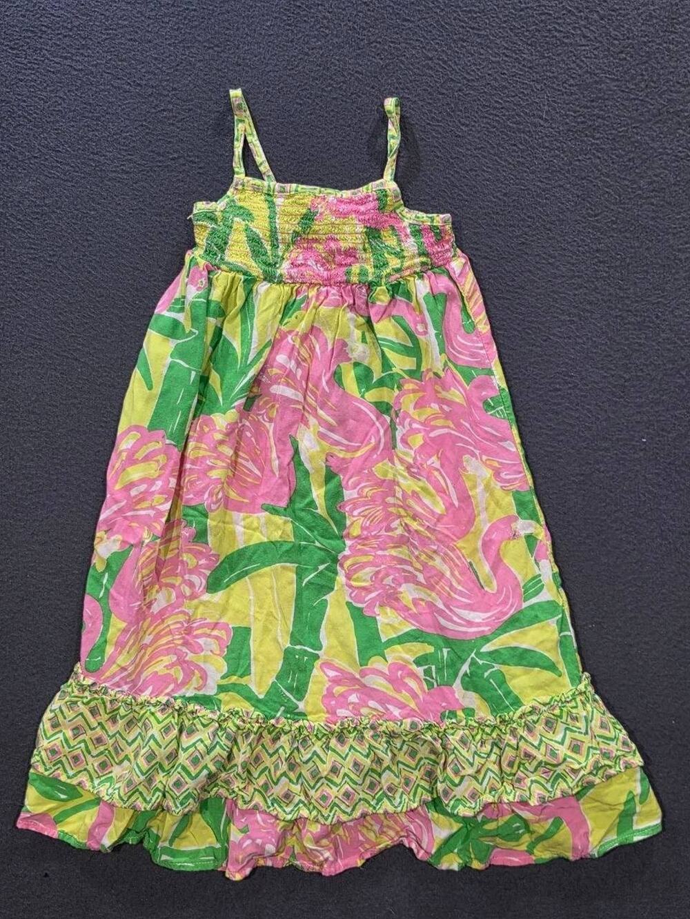 Lilly Pulitzer Target Anniversary Collection 4T Pink Sun Dress Ruffle A011320